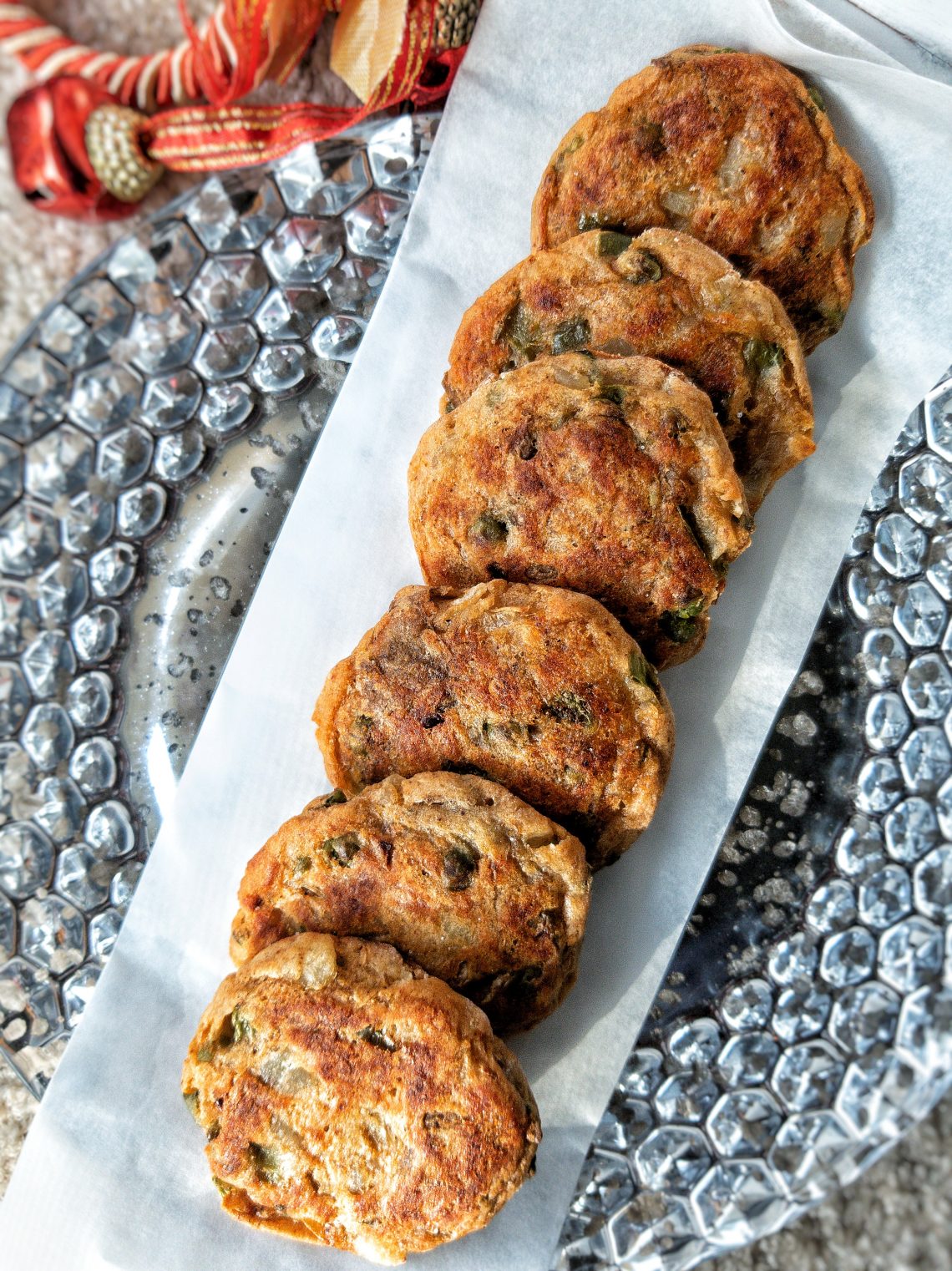 Baked aloo tikki in the oven