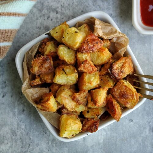 Crispy roasted potatoes.