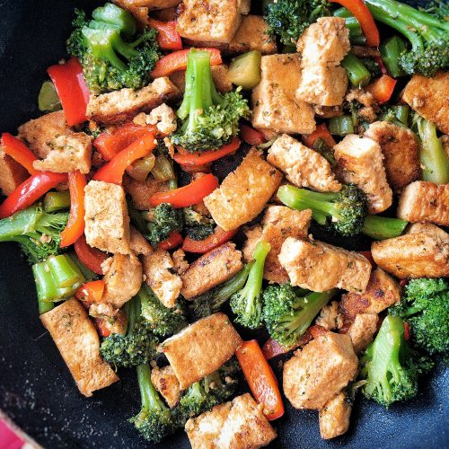 vegan chicken salad with tofu