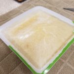 Block of frozen tofu