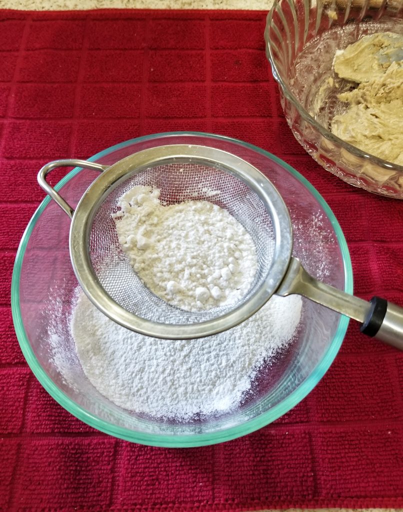 All-purpose flour being sifted