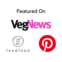 Featured on VegNews, FeedFeed, Pinterest (logos)