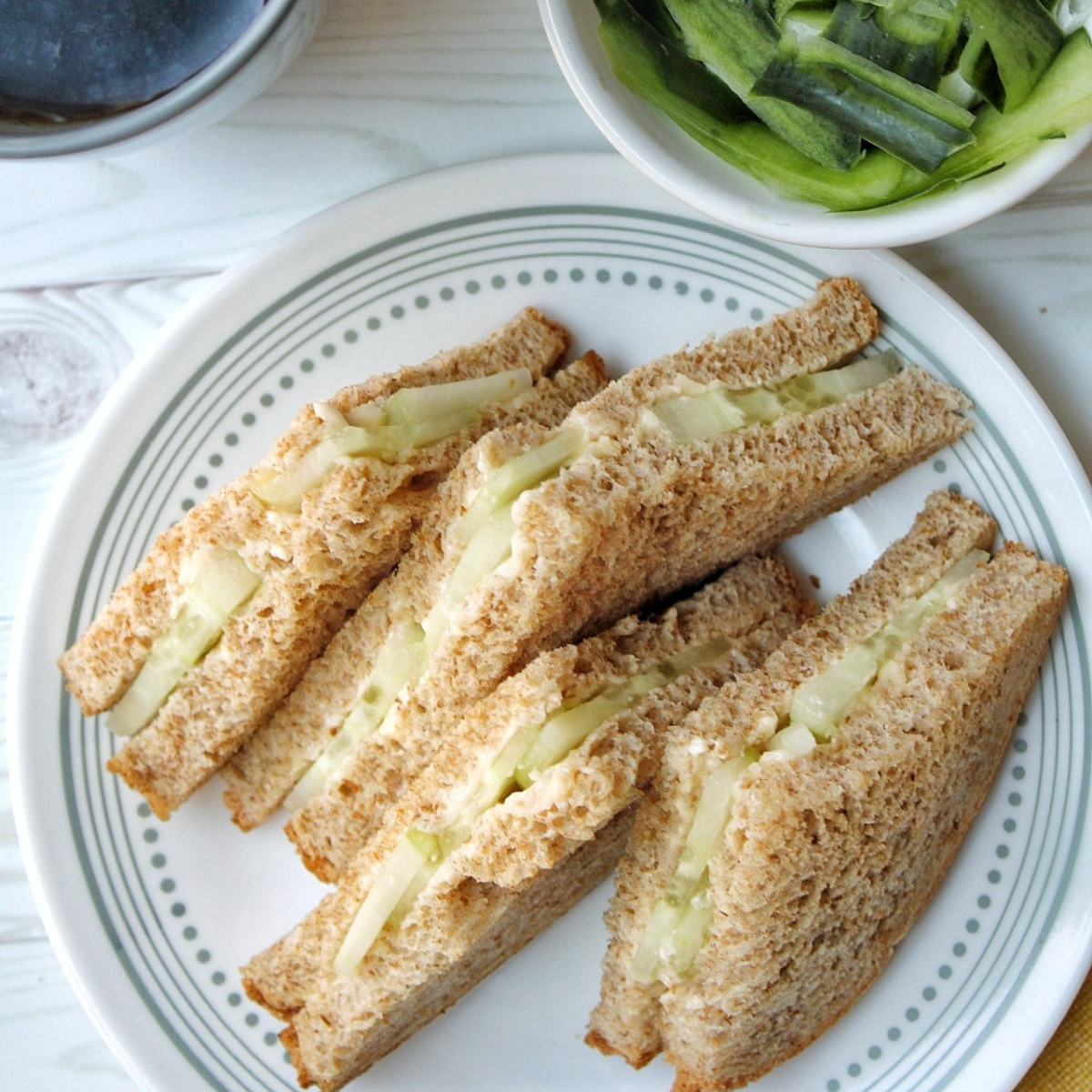 Plant-Based Cucumber Tea Sandwich - Plant Based and Broke