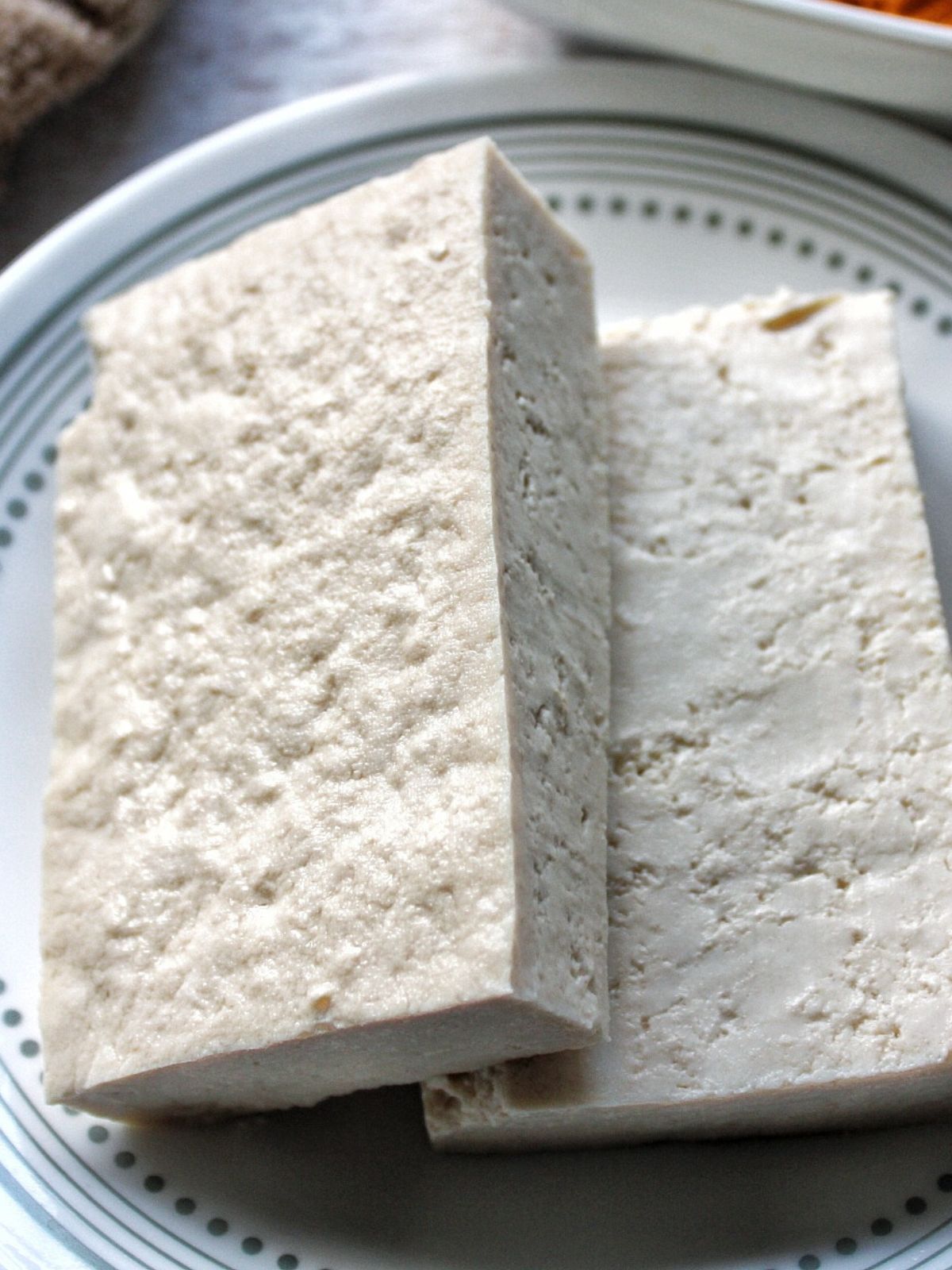 1 block of tofu cut in half. 