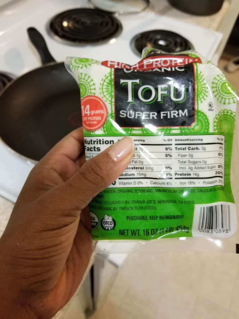 Super firm tofu block from Trader Joe's