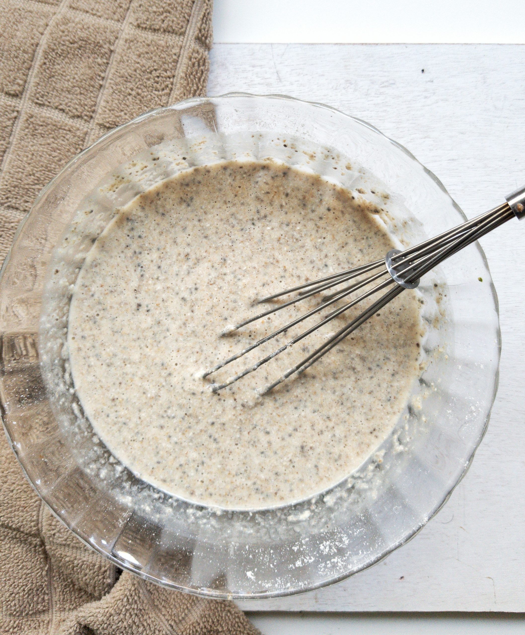 Vegan banana pancake mix batter