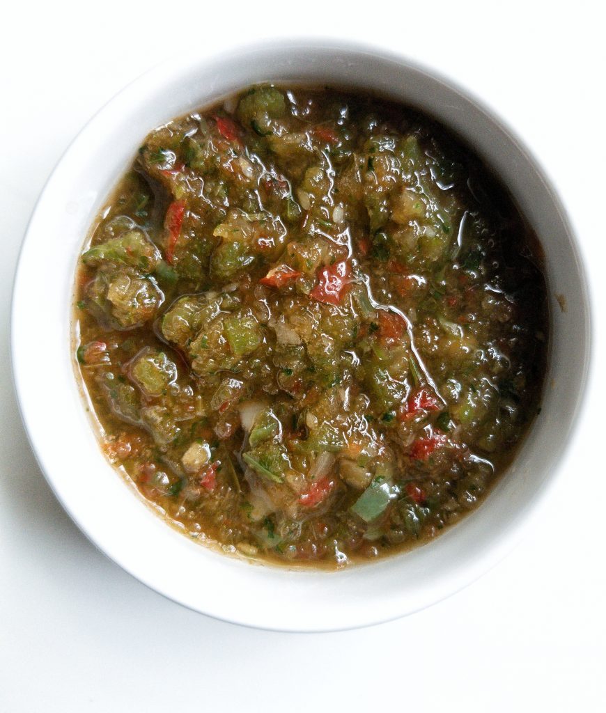 Close up of sofrito