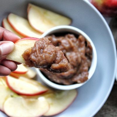 Apple slice with homemade date paste