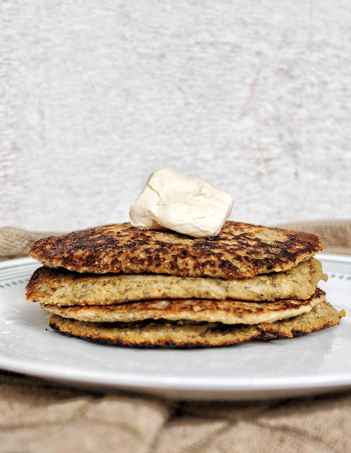 Oat Bran Pancakes With Chocolate Syrup Plant Based And Broke