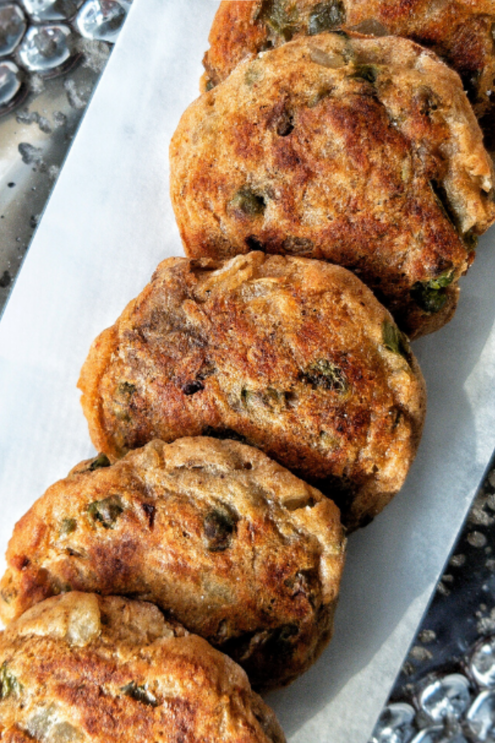 Baked potato patties or aloo tikki on a plate