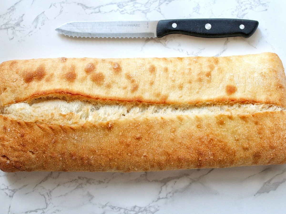 Ciabatta bread loaf. 