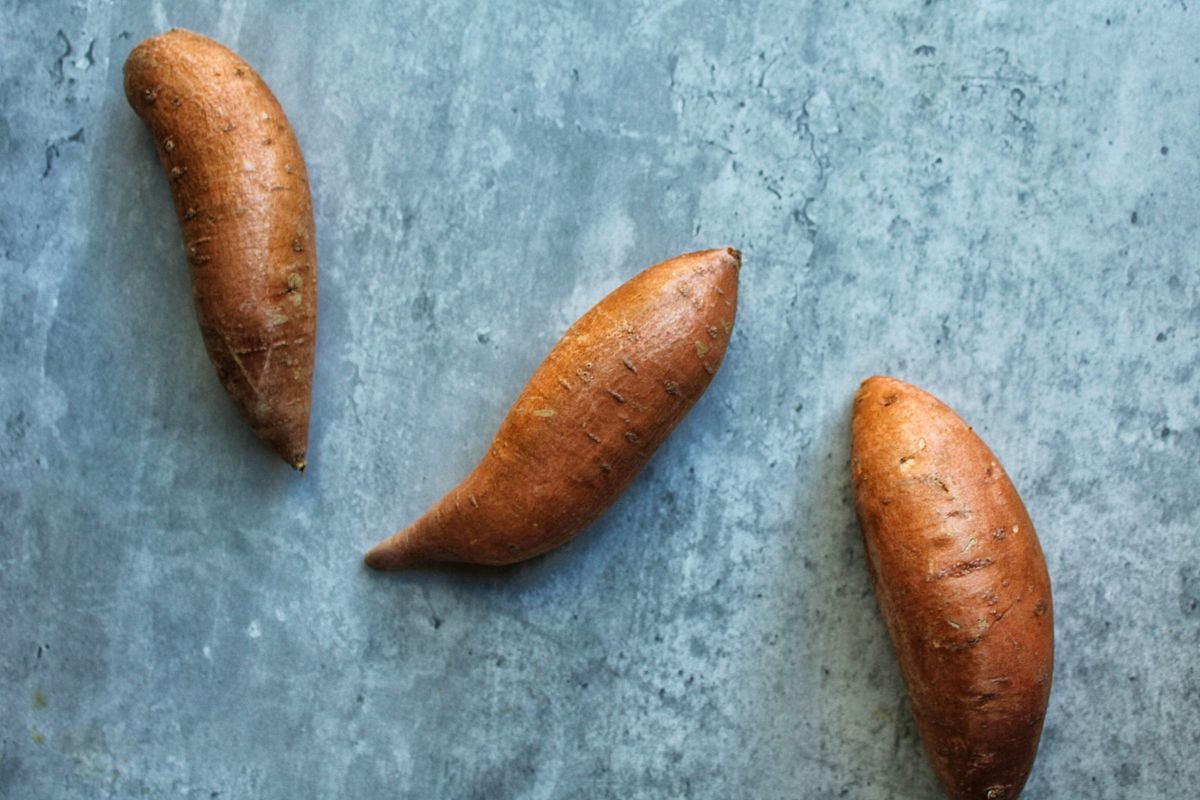 3 whole sweet potatoes.