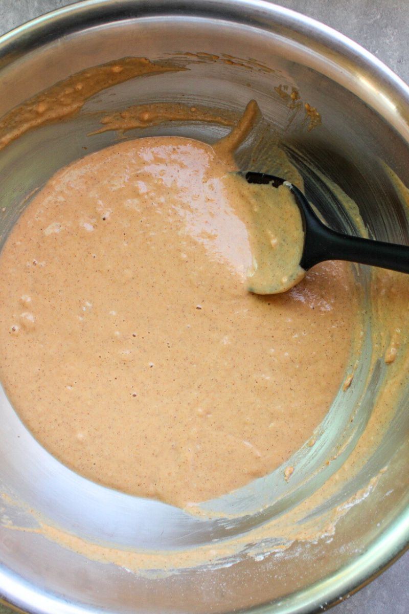 Pumpkin pancakes batter. 